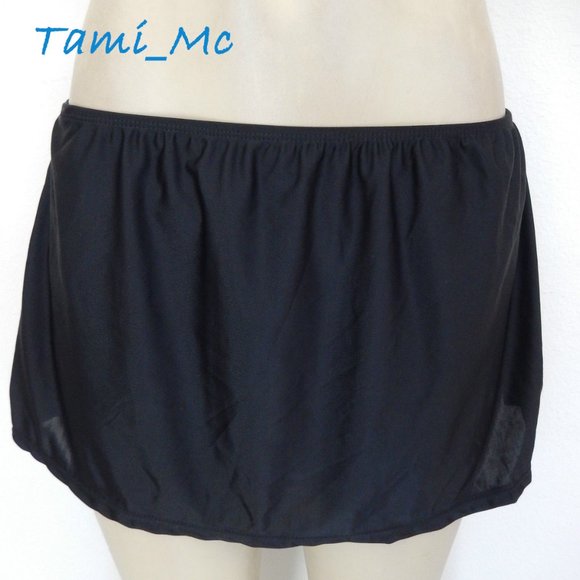 new M Swimsuit skirt bikini brief bottom BLACK Catalina NEW Medium 8 10 pool NWT - Picture 1 of 9